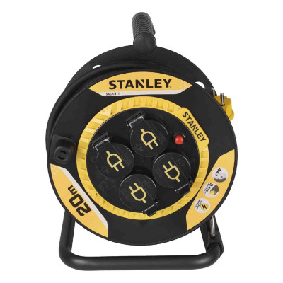 Купити Подовжувач на котушці Stanley 20 м, 4 розетки, IP44 STANLEY SXCR-111. Офіційний магазин Dewalt Україна. Фірмовий інструмент та обладнання DeWALT, STANLEY, BLACK+DECKER, BOSTITCH
