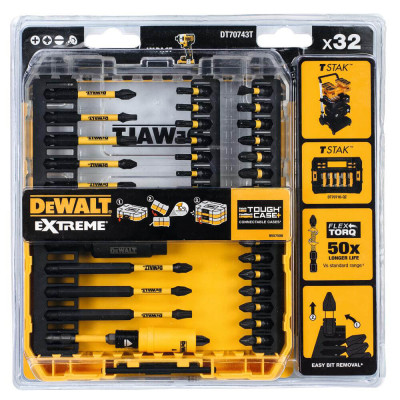 Купить Набор бит и насадок DeWALT DT70743T. Официальный магазин Dewalt Украина. Фирменный инструмент и оборудовние DeWALT, STANLEY, BLACK+DECKER, BOSTITCH