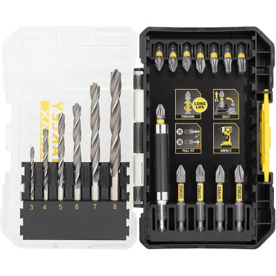 Купити Набір біт і свердл STANLEY STA88554. Офіційний магазин Dewalt Україна. Фірмовий інструмент та обладнання DeWALT, STANLEY, BLACK+DECKER, BOSTITCH