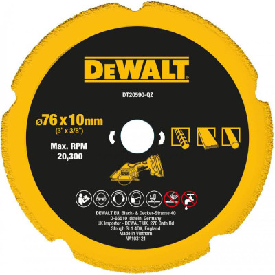 Купити Диск алмазний DeWALT DT20590. Офіційний магазин Dewalt Україна. Фірмовий інструмент та обладнання DeWALT, STANLEY, BLACK+DECKER, BOSTITCH