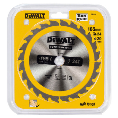 Купить Диск пильный CONSTRUCTION DeWALT DT1934. Официальный магазин Dewalt Украина. Фирменный инструмент и оборудовние DeWALT, STANLEY, BLACK+DECKER, BOSTITCH