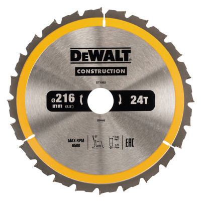 Купити Диск пиляльний CONSTRUCTION DeWALT DT1952. Офіційний магазин Dewalt Україна. Фірмовий інструмент та обладнання DeWALT, STANLEY, BLACK+DECKER, BOSTITCH