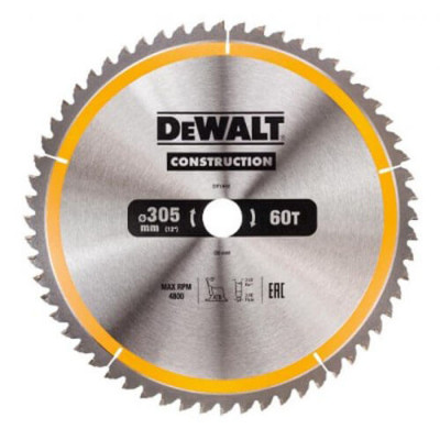 Купить Диск пильный СONSTRUCTION DeWALT DT1960. Официальный магазин Dewalt Украина. Фирменный инструмент и оборудовние DeWALT, STANLEY, BLACK+DECKER, BOSTITCH