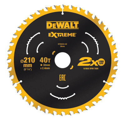 Купити Диск пиляльний EXTREME DeWALT DT20433. Офіційний магазин Dewalt Україна. Фірмовий інструмент та обладнання DeWALT, STANLEY, BLACK+DECKER, BOSTITCH