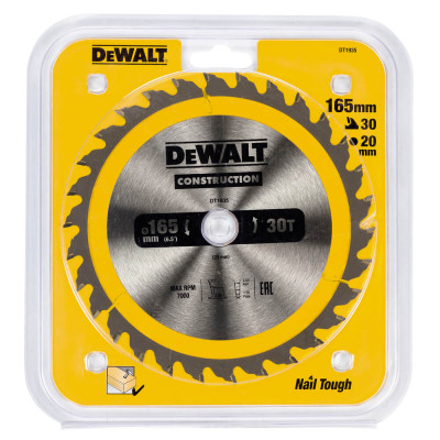 Купити Диск пиляльний CONSTRUCTION DeWALT DT1935. Офіційний магазин Dewalt Україна. Фірмовий інструмент та обладнання DeWALT, STANLEY, BLACK+DECKER, BOSTITCH