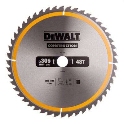 Купить Диск пильный СONSTRUCTION DeWALT DT1959. Официальный магазин Dewalt Украина. Фирменный инструмент и оборудовние DeWALT, STANLEY, BLACK+DECKER, BOSTITCH