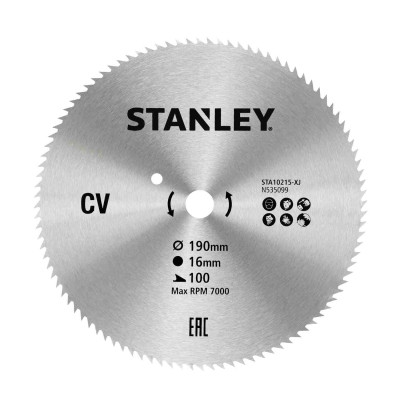Купить Диск пильный CV STANLEY STA10215. Официальный магазин Dewalt Украина. Фирменный инструмент и оборудовние DeWALT, STANLEY, BLACK+DECKER, BOSTITCH
