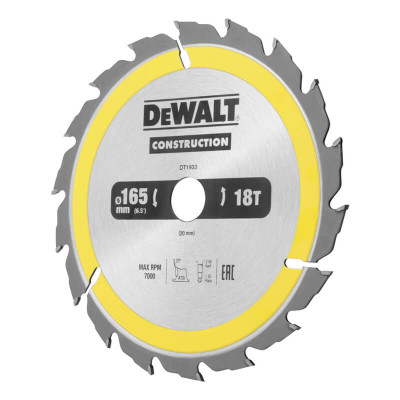 Купити Диск пиляльний CONSTRUCTION DeWALT DT1933. Офіційний магазин Dewalt Україна. Фірмовий інструмент та обладнання DeWALT, STANLEY, BLACK+DECKER, BOSTITCH