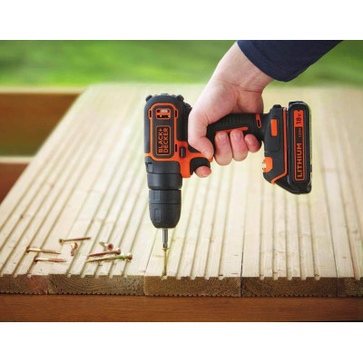 Купити Дриль-шуруповерт акумуляторний BLACK+DECKER BDCDC18KB. Офіційний магазин Dewalt Україна. Фірмовий інструмент та обладнання DeWALT, STANLEY, BLACK+DECKER, BOSTITCH