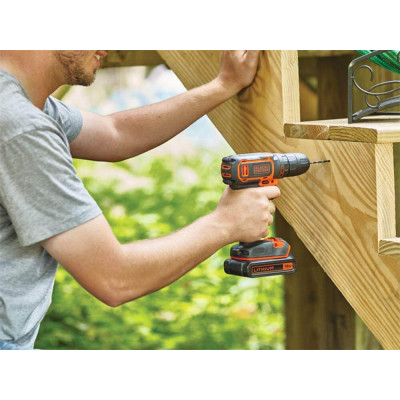 Купити Дриль-шуруповерт акумуляторний BLACK+DECKER BDCDC18KB. Офіційний магазин Dewalt Україна. Фірмовий інструмент та обладнання DeWALT, STANLEY, BLACK+DECKER, BOSTITCH