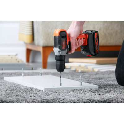 Купить Дрель-шуруповерт аккумуляторная BLACK+DECKER BCD001C1. Официальный магазин Dewalt Украина. Фирменный инструмент и оборудовние DeWALT, STANLEY, BLACK+DECKER, BOSTITCH