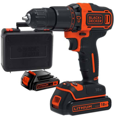 Купить Дрель-шуруповерт аккумуляторная ударная BLACK+DECKER BDCHD18KB. Официальный магазин Dewalt Украина. Фирменный инструмент и оборудовние DeWALT, STANLEY, BLACK+DECKER, BOSTITCH