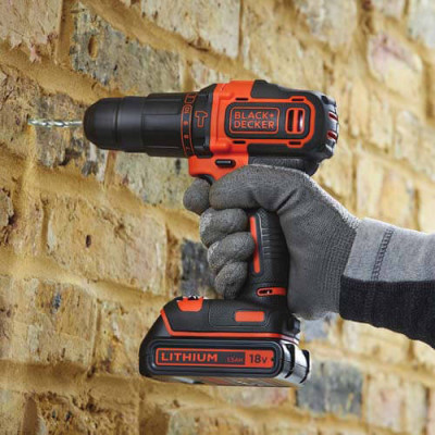 Купить Дрель-шуруповерт аккумуляторная ударная BLACK+DECKER BDCHD18KB. Официальный магазин Dewalt Украина. Фирменный инструмент и оборудовние DeWALT, STANLEY, BLACK+DECKER, BOSTITCH