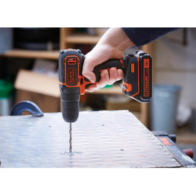 Купити Дриль-шуруповерт акумуляторний BLACK+DECKER BDCD18. Офіційний магазин Dewalt Україна. Фірмовий інструмент та обладнання DeWALT, STANLEY, BLACK+DECKER, BOSTITCH