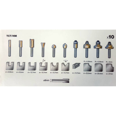 Купить Набор фрез STANLEY STA80020. Официальный магазин Dewalt Украина. Фирменный инструмент и оборудовние DeWALT, STANLEY, BLACK+DECKER, BOSTITCH