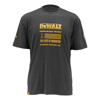 Купити Футболка 100 YEAR T-SHIRT DeWALT DWC240-004-L. Офіційний магазин Dewalt Україна. Фірмовий інструмент та обладнання DeWALT, STANLEY, BLACK+DECKER, BOSTITCH