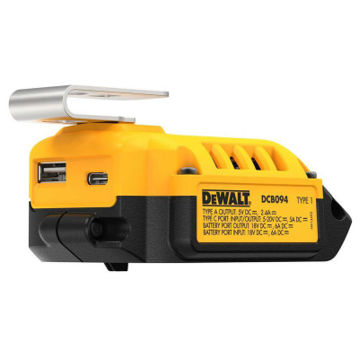 Купить USB адаптер DeWALT DCB094K. Официальный магазин Dewalt Украина. Фирменный инструмент и оборудовние DeWALT, STANLEY, BLACK+DECKER, BOSTITCH