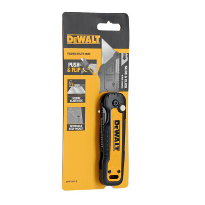 Купить Нож складной с фиксированным лезвием для отделочных работ DeWALT DWHT10991-0. Официальный магазин Dewalt Украина. Фирменный инструмент и оборудовние DeWALT, STANLEY, BLACK+DECKER, BOSTITCH