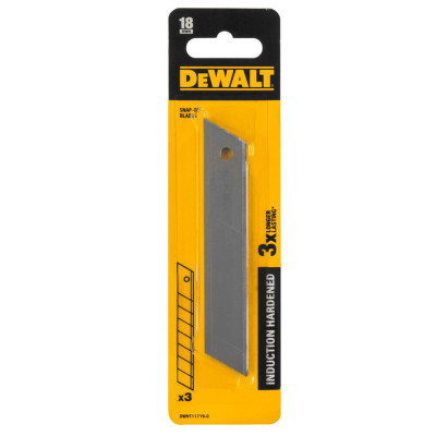 Купить Лезвия запасные шириной 18 мм с отламывающимися сегментами DeWALT DWHT11719-0. Официальный магазин Dewalt Украина. Фирменный инструмент и оборудовние DeWALT, STANLEY, BLACK+DECKER, BOSTITCH
