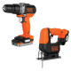 Купити Набір із двох інструментів BLACK+DECKER BDCK122S1S. Офіційний магазин Dewalt Україна. Фірмовий інструмент та обладнання DeWALT, STANLEY, BLACK+DECKER, BOSTITCH