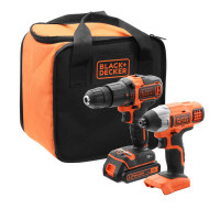Купити Набір із двох інструментів BLACK+DECKER BCK21S1S. Офіційний магазин Dewalt Україна. Фірмовий інструмент та обладнання DeWALT, STANLEY, BLACK+DECKER, BOSTITCH