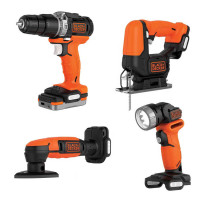 Купити Набір із чотирьох інструментів BLACK+DECKER BDCK123S2S. Офіційний магазин Dewalt Україна. Фірмовий інструмент та обладнання DeWALT, STANLEY, BLACK+DECKER, BOSTITCH
