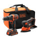 Купити Набір із двох інструментів BLACK+DECKER BCK23S1S. Офіційний магазин Dewalt Україна. Фірмовий інструмент та обладнання DeWALT, STANLEY, BLACK+DECKER, BOSTITCH