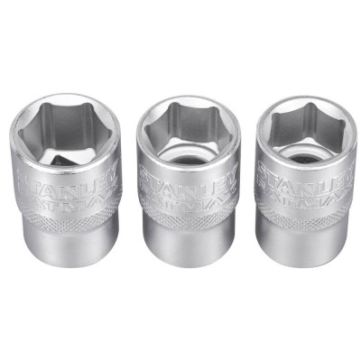Купить Набор торцевых головок 1/2 Maxi Drive, с шестигранным профилем, 3 шт: 17, 18, 19 мм STANLEY FMMT17094-0. Официальный магазин Dewalt Украина. Фирменный инструмент и оборудовние DeWALT, STANLEY, BLACK+DECKER, BOSTITCH