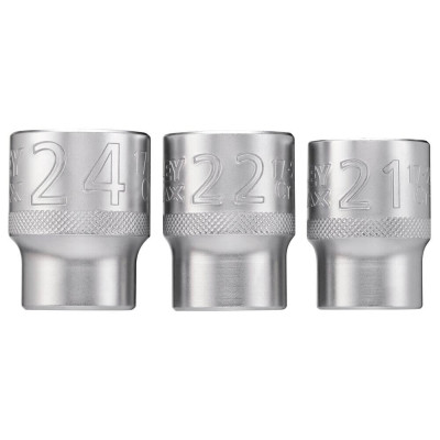Купить Набор торцевых головок 1/2 Maxi Drive, с шестигранным профилем, 3 шт: 21, 22, 24 мм STANLEY FMMT17095-0. Официальный магазин Dewalt Украина. Фирменный инструмент и оборудовние DeWALT, STANLEY, BLACK+DECKER, BOSTITCH