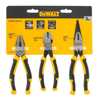 Купити Набір з трьох шарнірно-губцевих інструментів LASER HARDENED DeWALT DWHT82813-0. Офіційний магазин Dewalt Україна. Фірмовий інструмент та обладнання DeWALT, STANLEY, BLACK+DECKER, BOSTITCH