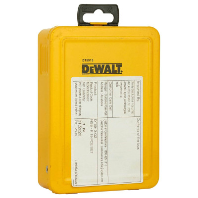Купить Набор сверл по металлу DeWALT DT5913. Официальный магазин Dewalt Украина. Фирменный инструмент и оборудовние DeWALT, STANLEY, BLACK+DECKER, BOSTITCH