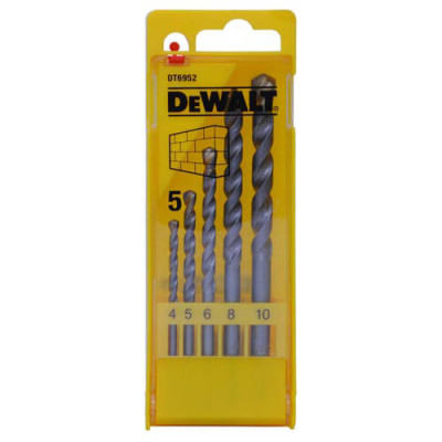 Купить Набор сверл по бетону, кирпичу, камню DeWALT DT6952. Официальный магазин Dewalt Украина. Фирменный инструмент и оборудовние DeWALT, STANLEY, BLACK+DECKER, BOSTITCH