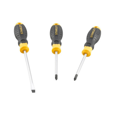 Купити Набір із трьох викруток CushionGrip STANLEY STHT16168-0. Офіційний магазин Dewalt Україна. Фірмовий інструмент та обладнання DeWALT, STANLEY, BLACK+DECKER, BOSTITCH