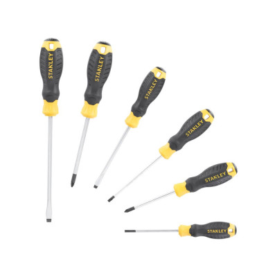 Купить Набор из шести отверток CushionGrip STANLEY STHT16172-0. Официальный магазин Dewalt Украина. Фирменный инструмент и оборудовние DeWALT, STANLEY, BLACK+DECKER, BOSTITCH