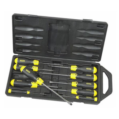 Купити Набір із десяти викруток CushionGrip STANLEY 2-65-014. Офіційний магазин Dewalt Україна. Фірмовий інструмент та обладнання DeWALT, STANLEY, BLACK+DECKER, BOSTITCH