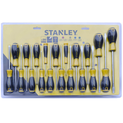 Купить Набор из двадцати отверток ESSENTIAL STANLEY STHT0-60213. Официальный магазин Dewalt Украина. Фирменный инструмент и оборудовние DeWALT, STANLEY, BLACK+DECKER, BOSTITCH