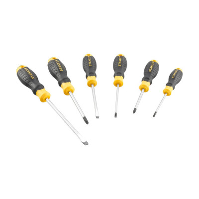 Купить Набор из шести отверток CushionGrip STANLEY STHT16165-0. Официальный магазин Dewalt Украина. Фирменный инструмент и оборудовние DeWALT, STANLEY, BLACK+DECKER, BOSTITCH