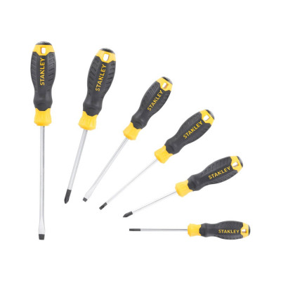Купить Набор из шести отверток CushionGrip STANLEY STHT16165-0. Официальный магазин Dewalt Украина. Фирменный инструмент и оборудовние DeWALT, STANLEY, BLACK+DECKER, BOSTITCH