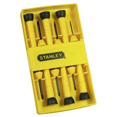 Купити Набір із шести викруток для точної механіки INSTRUMENT STANLEY 0-66-052. Офіційний магазин Dewalt Україна. Фірмовий інструмент та обладнання DeWALT, STANLEY, BLACK+DECKER, BOSTITCH