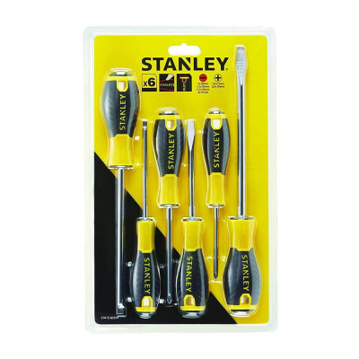 Купити Набір із шести викруток ESSENTIAL STANLEY STHT0-60209. Офіційний магазин Dewalt Україна. Фірмовий інструмент та обладнання DeWALT, STANLEY, BLACK+DECKER, BOSTITCH