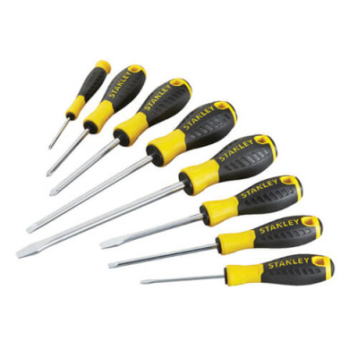 Купити Набір із восьми викруток ESSENTIAL STANLEY STHT0-60210. Офіційний магазин Dewalt Україна. Фірмовий інструмент та обладнання DeWALT, STANLEY, BLACK+DECKER, BOSTITCH