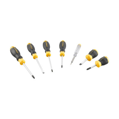 Купить Набор из семи отверток CushionGrip STANLEY STHT16166-0. Официальный магазин Dewalt Украина. Фирменный инструмент и оборудовние DeWALT, STANLEY, BLACK+DECKER, BOSTITCH