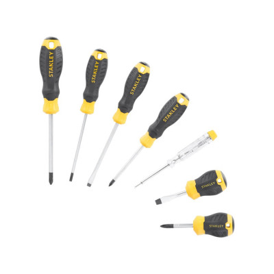 Купить Набор из семи отверток CushionGrip STANLEY STHT16166-0. Официальный магазин Dewalt Украина. Фирменный инструмент и оборудовние DeWALT, STANLEY, BLACK+DECKER, BOSTITCH
