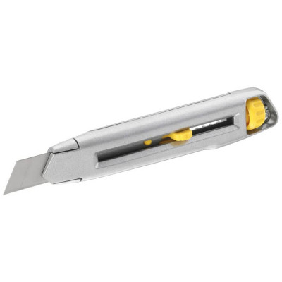 Купити Ніж Interlock довжиною 165 мм з лезом шириною 18 мм з сегментами, що відламуються STANLEY 0-10-018. Офіційний магазин Dewalt Україна. Фірмовий інструмент та обладнання DeWALT, STANLEY, BLACK+DECKER, BOSTITCH