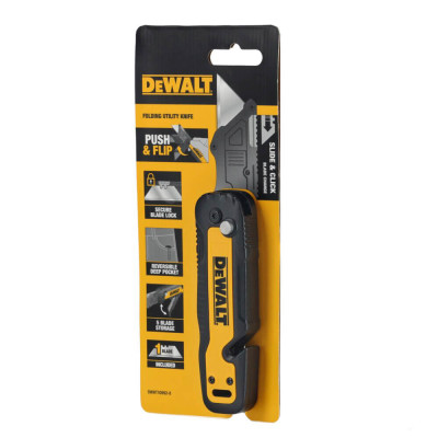 Купить Нож складной с фиксированным лезвием для отделочных работ DeWALT DWHT10992-0. Официальный магазин Dewalt Украина. Фирменный инструмент и оборудовние DeWALT, STANLEY, BLACK+DECKER, BOSTITCH