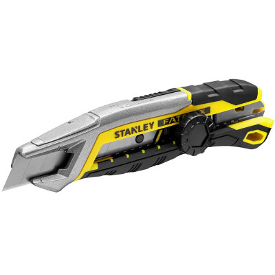 Купить Нож FatMax Integrated Snap Knife длиной 165 мм с лезвием шириной 18 мм с отламывающимися сегментами STANLEY FMHT10592-0. Официальный магазин Dewalt Украина. Фирменный инструмент и оборудовние DeWALT, STANLEY, BLACK+DECKER, BOSTITCH
