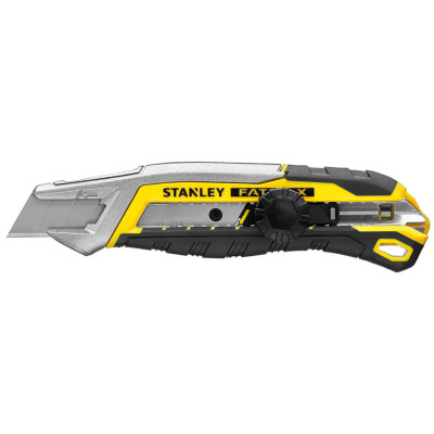 Купить Нож FatMax Integrated Snap Knife длиной 165 мм с лезвием шириной 18 мм с отламывающимися сегментами STANLEY FMHT10592-0. Официальный магазин Dewalt Украина. Фирменный инструмент и оборудовние DeWALT, STANLEY, BLACK+DECKER, BOSTITCH