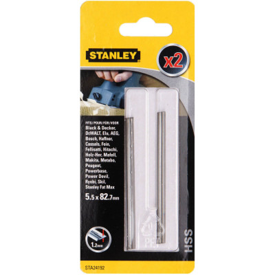 Купити Ножі для електрорубанків STANLEY STA24192. Офіційний магазин Dewalt Україна. Фірмовий інструмент та обладнання DeWALT, STANLEY, BLACK+DECKER, BOSTITCH