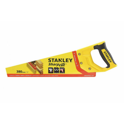 Купить Ножовка SHARPCUT ™ длиной 380 мм для поперечного и продольного реза STANLEY STHT20366-1. Официальный магазин Dewalt Украина. Фирменный инструмент и оборудовние DeWALT, STANLEY, BLACK+DECKER, BOSTITCH