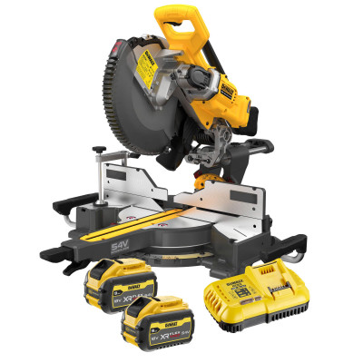 Купити Пилка торцювальна акумуляторна безщіткова DeWALT DCS781X2. Офіційний магазин Dewalt Україна. Фірмовий інструмент та обладнання DeWALT, STANLEY, BLACK+DECKER, BOSTITCH